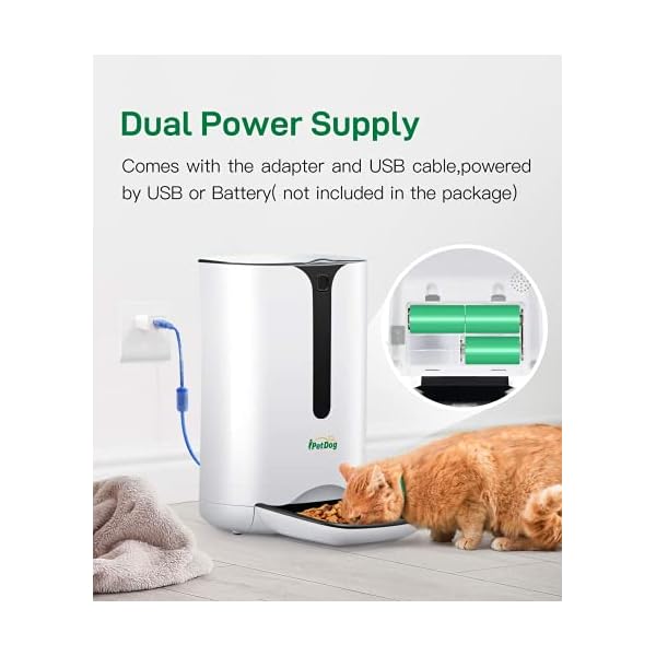 iPetDog Automatic Cat Feeder,7L Smart Auto Pet Dog Feeders, Dog and Cat Food Dispenser with Voice Recorder, Portion Control and Programmable Timer for 4 Meals iPetDog Automatic Cat Feeder,7L Smart Auto Pet Dog Feeders, Dog and Cat Food Dispenser with Voice Recorder, Portion Control and Programmable Timer for 4 Meals