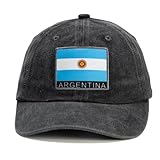 2026 World Cup Argentina National Team Baseball Cap,Adjustable Flag Baseball Hat for World Cup Fan Black