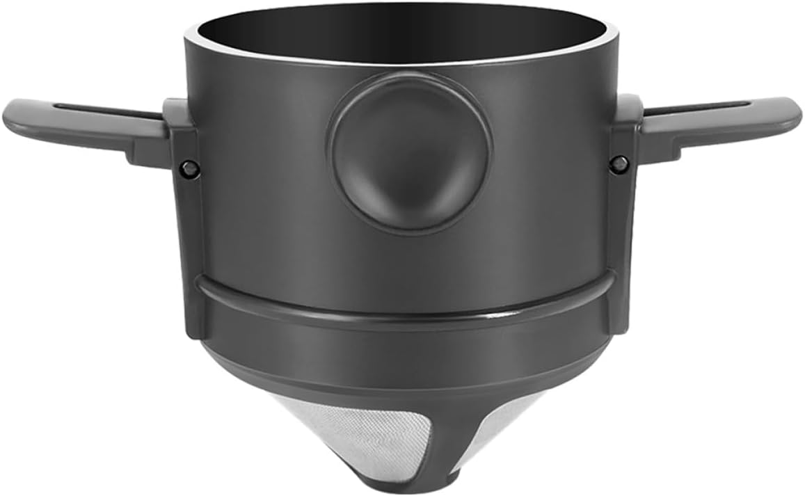 VOSAREA 1 Pc Stainless Steel Folding Hand Brewed Coffee Filter Ultrafine Filter Reusable Design for Home Coffee Pot