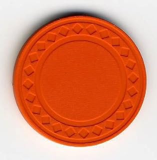 8.5 Gr. Orange Diamond Plain Poker Chips (Sleeve of 50)