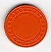8.5 Gr. Orange Diamond Plain Poker Chips (Sleeve of 50)