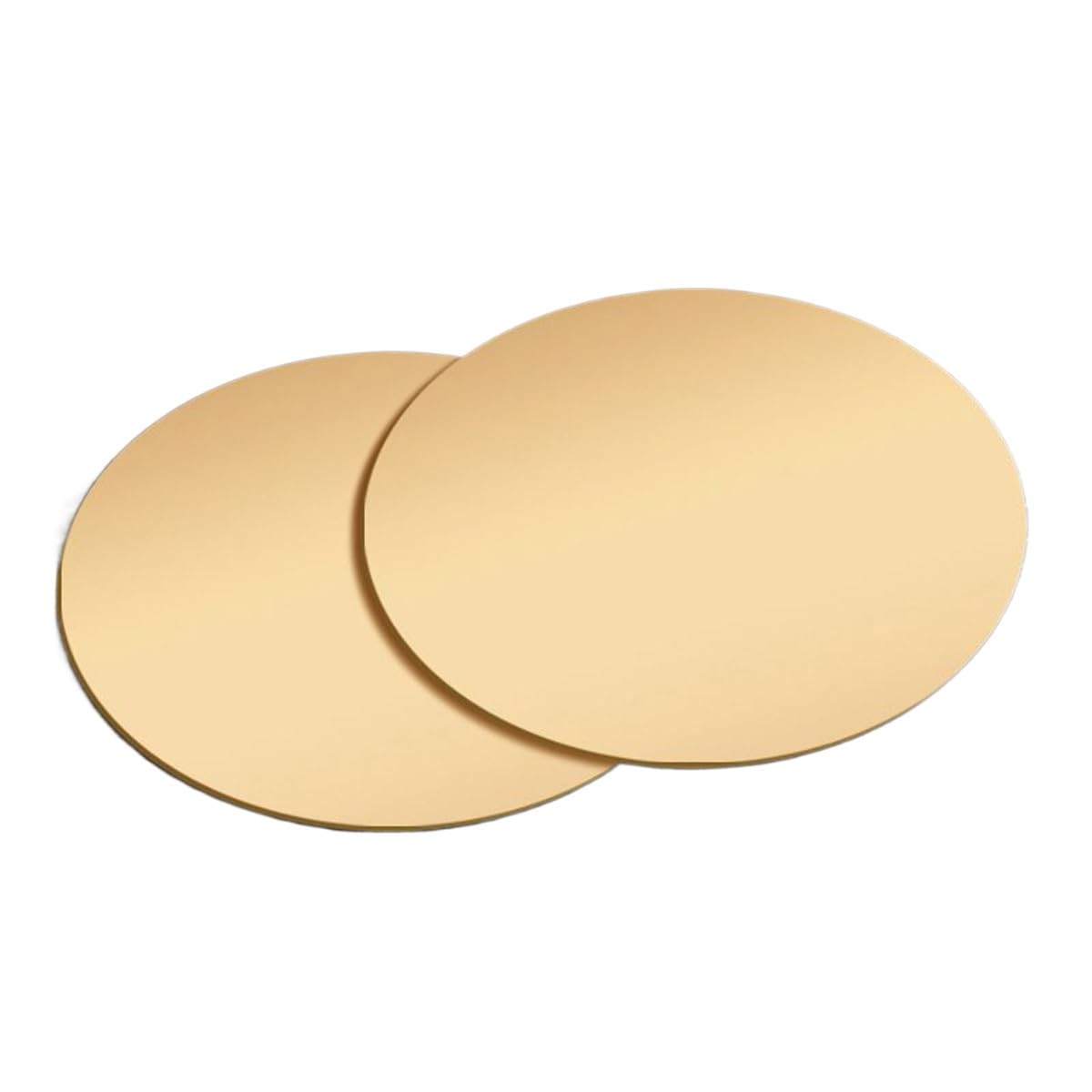 2Pcs Brass Disc Round Plate Sheets Thickness 3mm Copper Alloy Solid Brass Discs Diameter 10-50mm for Arts Crafts Building Decoration Models(3 * 45mm)