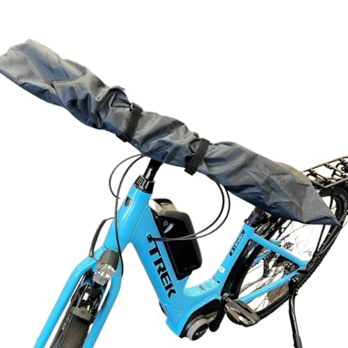 BiKase Durable E-Bike Handlebar Cover - Universal Fit Ripstop Nylon Protection for Controls & Bars, Waterproof Zip-Up Design