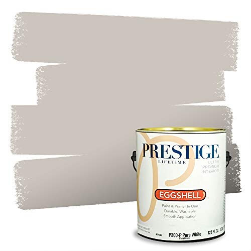 PRESTIGE Paints Interior Paint and Primer In One, 1-Gallon, Eggshell, Comparable Match of Sherwin Williams* Alpaca*