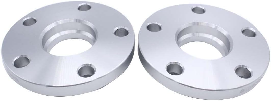 4 Stück 12 mm & 15 mm Distanzscheiben 5x112 mm nabenzentrierte geschmiedete Räder Distanzscheiben M14x1,5 Adapter Mittenbohrung 57,1 mm Kompatibel mit VW Golf MK7