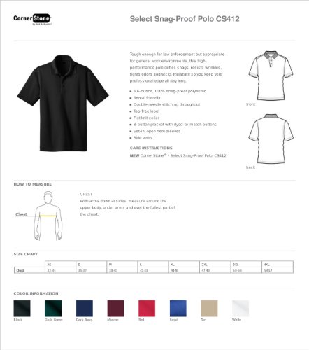 Cornerstone Select Snag Proof Polo. Cs412 [Apparel] Black #TOP5