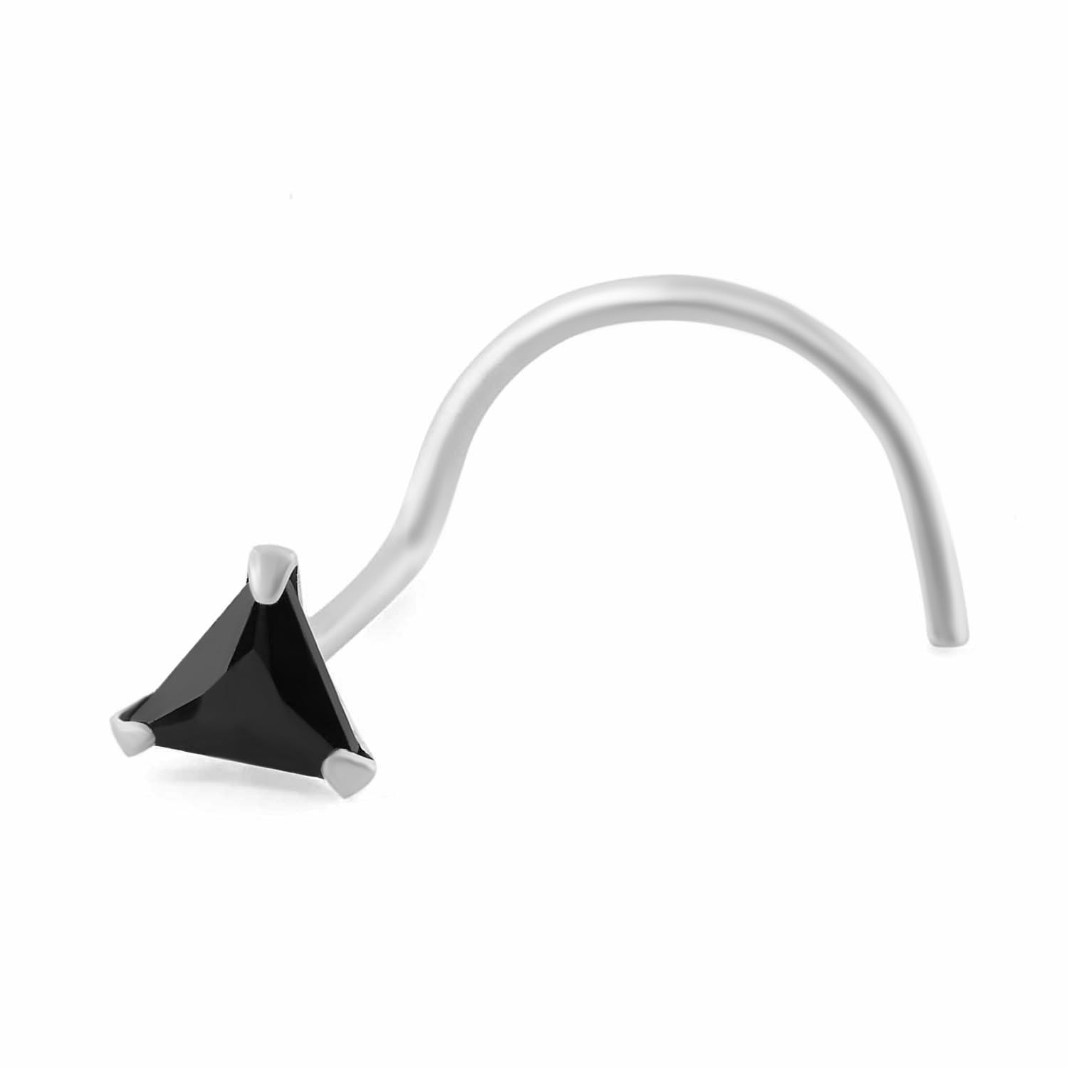 ZAVYA 925 Sterling Silver Triangular Stud Minimal Nath Rhodium Plated Nose Pin | Stylish Silver Nose Ring | Gift for Women & Girls | With Certificate of Authenticity and 925 Hallmark (B09796C9MQ) Amazon Price History, Amazon Price Tracker