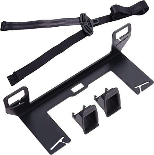 Poweka ISOFIX Adapter Universal Child Seat Anchor Mounting Kit for ISOFIX Seat Belt Connectors, Thick Steel Car Seat Bracket with Fixing Strap