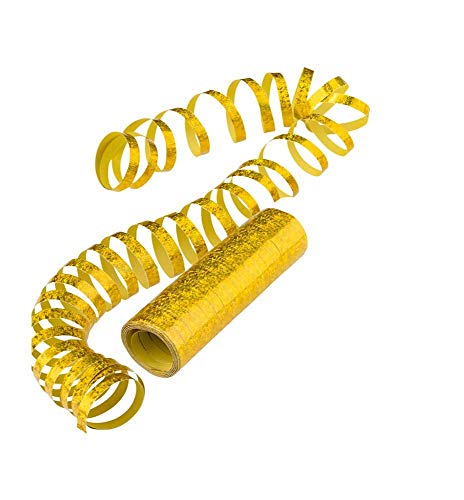 Party Deco Luftschlangen Holografisch Glitzernden - Gold - 3,8 Meter - 18...