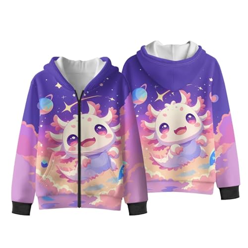 Sweatshirts for Girls Full Zip Hoodies with Pocket Fashion Long Sleeve Pullover Kids Fall Jackets for Workout Sport