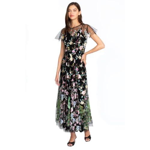 Johnny Was Peacock Mesh Dress - B31822-7 (Multi, Large)2