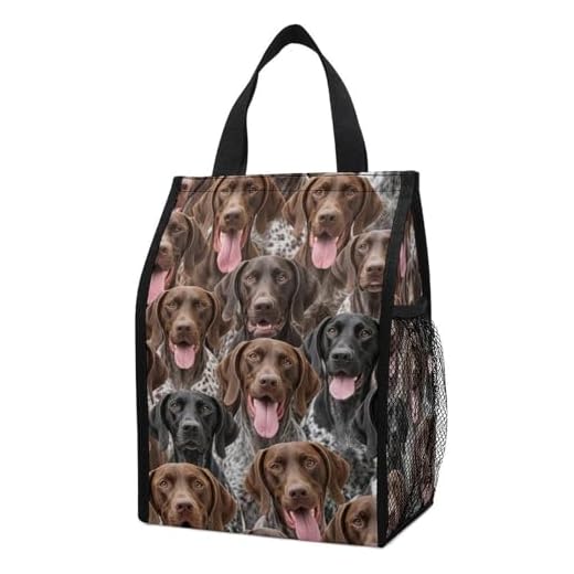 100% BLUE COLLAR Leak-Proof Insulated Beach Bag, German Shorthaired Pointer Dog, Foldable Thermal Cooler with Pockets for Snacks, Drinks & Outdoor Fun