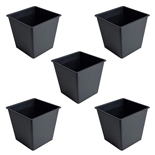 ESTEXO Kunststoff Einsatz für Polyrattan Blumentopf 26 cm Pflanztopf Anzuchttopf Blumenkübel Pflanzkübel Topf (5 Stück)