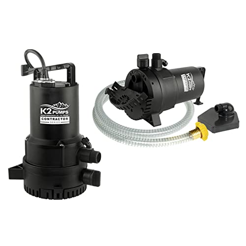 K2 Pumps Utm02505K, Contractor Series 1/4Hp Hd 2-In-1 Utility/Transfer Pump #TOP6