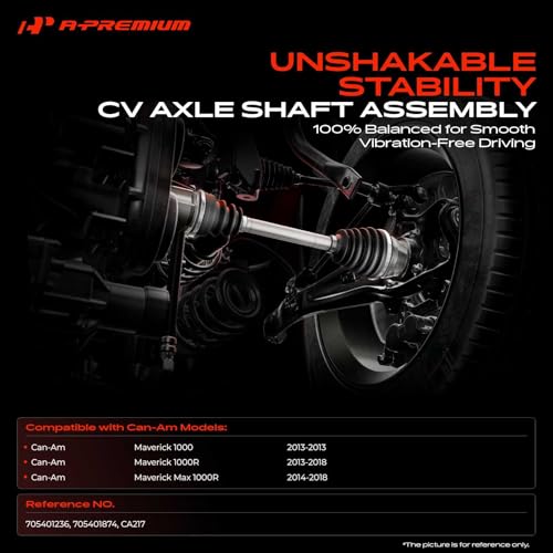 A-Premium CV Axle Shaft Assembly Compatible with Can-Am Maverick 1000 2013, Maverick 1000R 2013-2018, Maverick Max 1000R 2014-2018, Front Right Passenger Side, Replace# 705401235, 705401873 by A-premium - Image 2