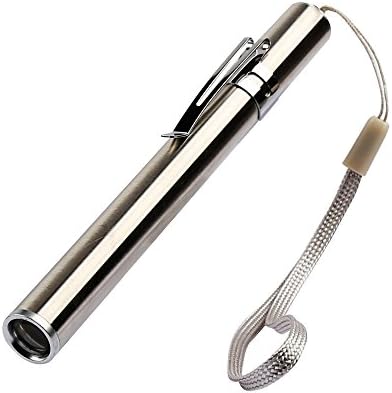 USB Rechargeable Pen Light Portable Mini LED Flashlight with Stainless Steel Clip for Medical Camping Emergency