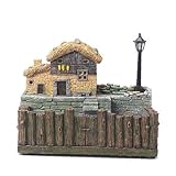 Naicasy Suculenta Tiesto Micro Paisaje Pastoral de la Maceta de Bonsai Macetas con Luz Decoración Grasse Cottage