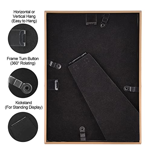 Fkvat 3.5X5 Picture Frame Set Of 4, Brushed Brass Simple Modern Thin Aluminum Metal Photo Frame Fits 3.5X5 Photo. Display For Tabletop Or Wall Collage. (Horizontal & Vertical). #TOP4