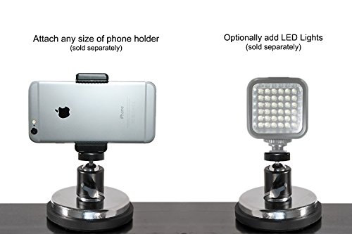 Livestream® Gear - Rubber Coated Magnetic Phone Mount W/Ball Head - You Attach What You Want. Great For Video, Pictures, Livestreaming, Or Wod. (Xl Magnet & Ball Head) #TOP4