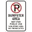 No Parking Dumpster Area