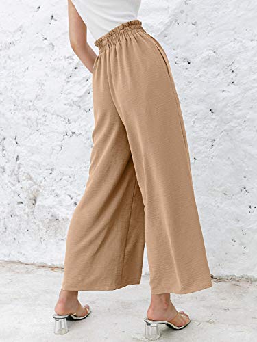 Women's Boho High Waisted Palazzo Pants Summer Beach Wide Leg Flowy Pants3