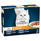 Purina Katzenfutter Gourmet Perle Thunfisch Türkei Lamm Ente 12 x 85g