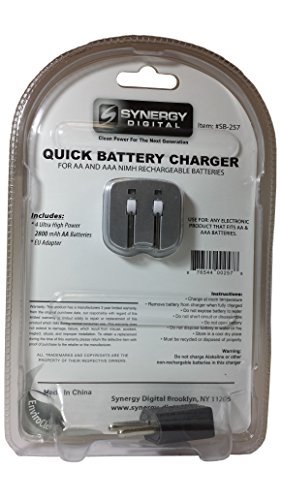 Synergy Digital Aa Nimh 2800Mah Rechargeable Batteries With Charger (Pack Of 4 Batteries) #TOP2