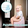 120 Pack Potty Chair Liners with Drawstring,Disposable Training Toilet Seat Potty Bags for Kids Toddlers Outdoors Travel(17.3x9.4 inch)