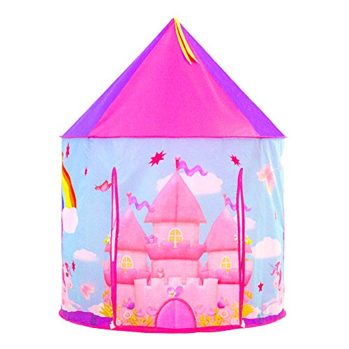 Sumbababy Kids Play Tents for Girls ,Unicorn Toys for Princess, Toddlers Pop Up Playhouse Set for Kids Birthday Party Favors & Gifts for Baby or Child Indoor/Outdoor Play (Pink)