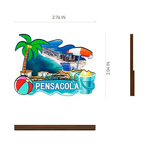 Imán de madera 3D U.S. Pensacola recuerdo miniatura 3
