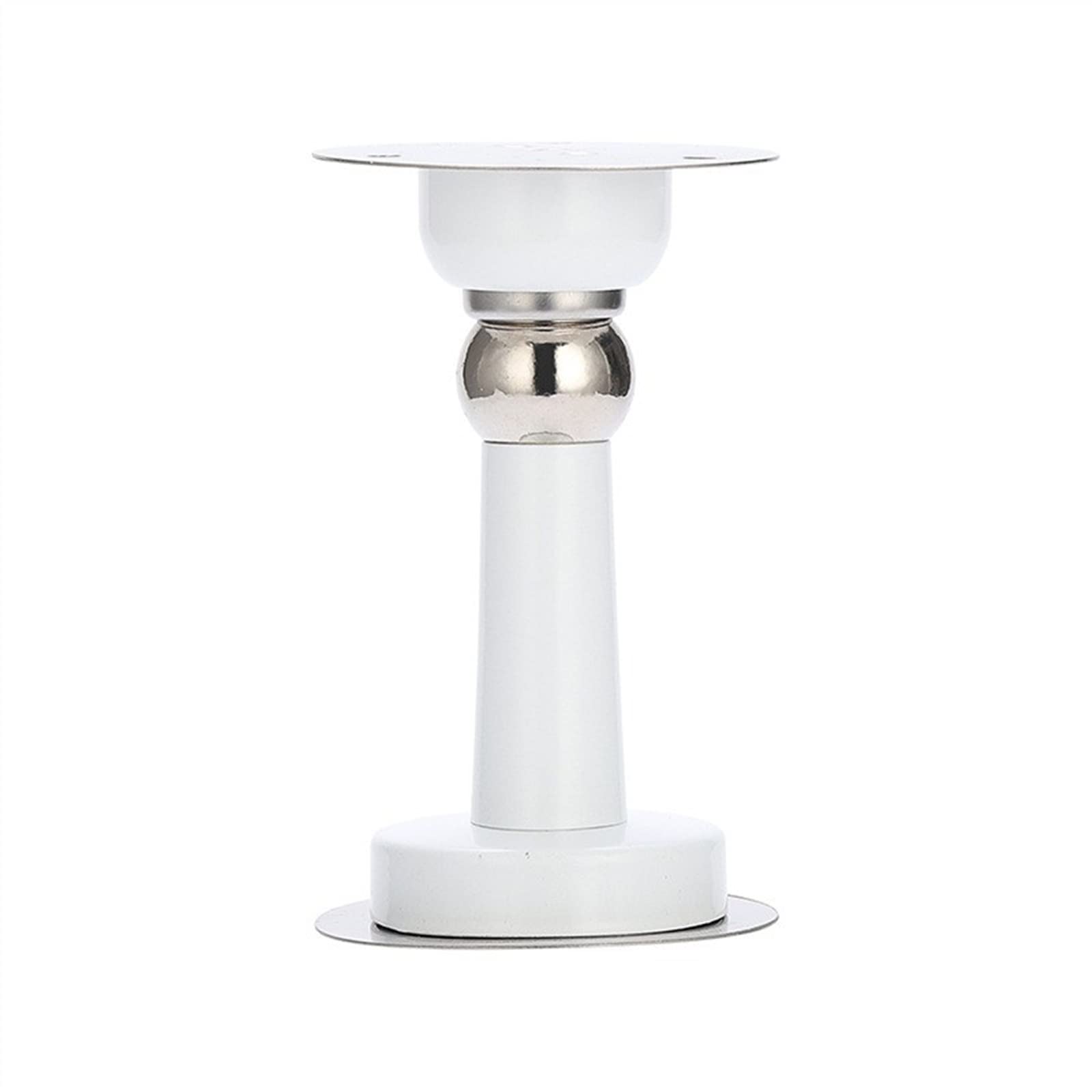 Tope de puerta de acero inoxidable blanco con potente adhesivo protector