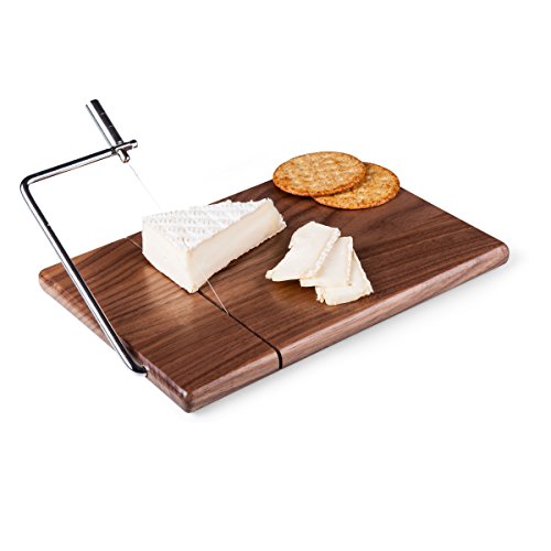 Toscana - A Picnic Time Brand Meridian Black Walnut Cutting Board With Cheese Slicer 12 X 10 X 12 #TOP3