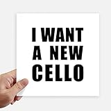 Clasificación: pegatinas DIYthinker Quiero un Ordenador portátil Nueva Cello Square Stickers 20cm Wall Decal Maleta Motobike 4 Piezas 20cm x 20cm