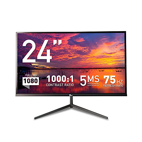MONITOR QIAN LED 23.8', VGA, HDMI, RESOLUCIÓN 1920x1080, SIN MARCO, NEGRO (QM2380F)