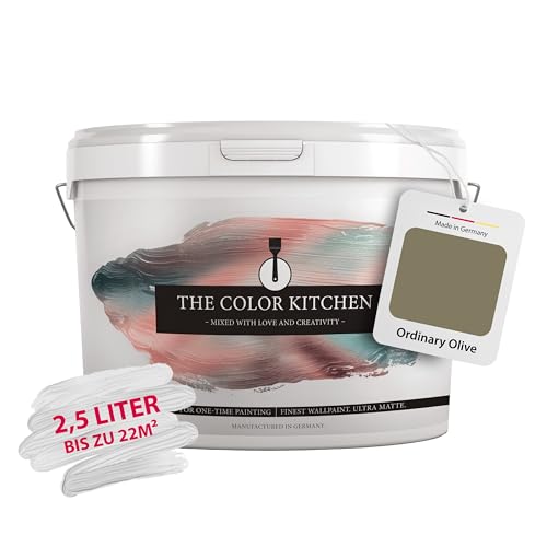 Livingwalls THE COLOR KITCHEN universelle Wandfarbe - Malerfarbe für Wohnräume und Arbeitszimmer - matte Innenfarbe in Grün - 2,5l Deckfarbe in TCK4013