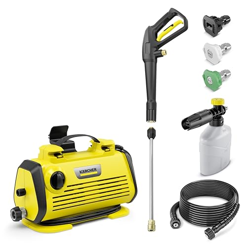 Kärcher K 3 Horizontal Foam Cannon 1700 PSI Portable Electric Pressure Washer with Foam Cannon for Enhanced Detergent Application