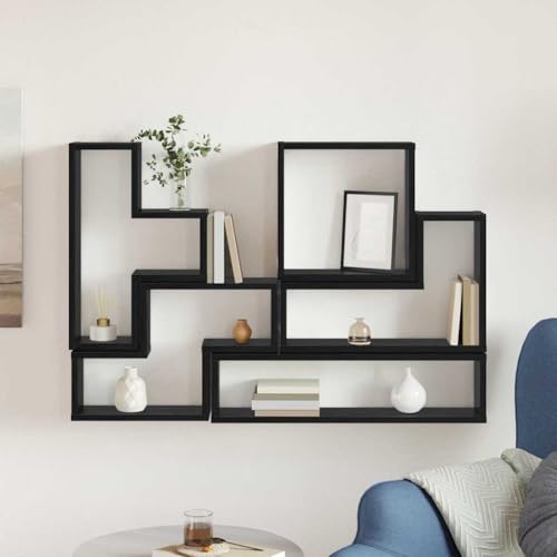 Cube mural chêne noir INLIFE pour optimiser le rangement des petits espaces