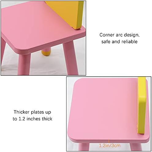 SITAKE Toddler Chair,Durable Solid Desk Chair,Color-blocked Safe Children Chairs for Playroom Nursery Preschool Kindergarten (Pink)