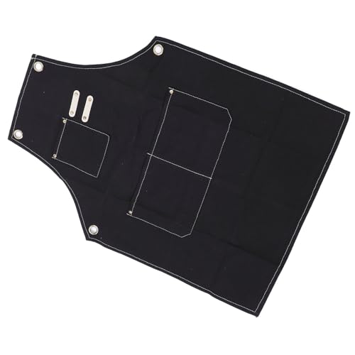 Delantal de trabajo JTLB de lona resistente con bolsillos y tirantes ajustables miniatura 7