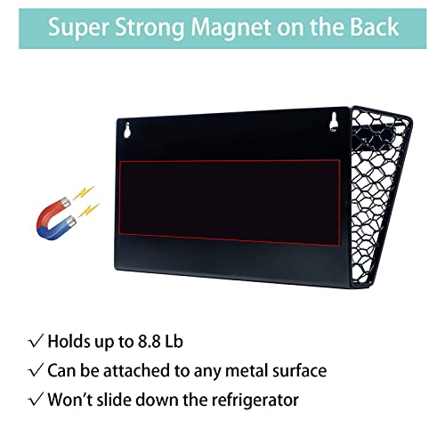 Glolaurge 1-Tier Magnetic File Holder For File Cabinets, Refrigerator, Whiteboard, Magnetic Paper Holder, Magnetic Mail Holder, Black Magnetic Folder Holder #TOP2
