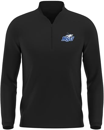 Official NCAA Collegiate Mens Active Sport Quarter Zip Pullover, Left Chest Logo Charcoal Collection