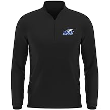 Official NCAA Collegiate Men's Active Sport Quarter Zip Pullover, Left Chest Logo Charcoal Collection