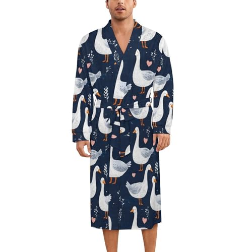 Robe de nuit en soie homme femme - Kimono léger imprimé avec ceinture réglable