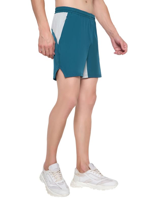 Image of John Players Colourblocked Running Shorts with Pocket