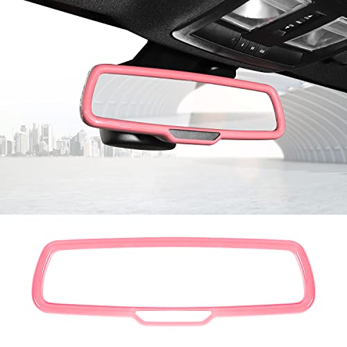 Rear View Mirror Cover Trim Frame Interior Decoration Accessories for Dodge RAM 2010-2017,for Dodge Challenger 2015-2022,for Dodge Charger 2010-2022,Pink by RT-TCZ - Used condition - US$19.56