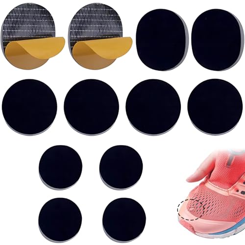 Image of CENCERY Trainer Hole Repair, Shoe Hole Repair Patches, Trainer Repair Patch Kit, 12 Pcs Mesh Patches for Most Types of Shoes and Seats(Black)