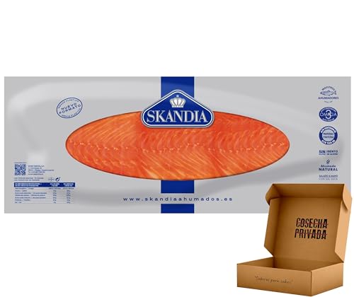 Salmón Noruego Ahumado - Envío 24 h - Fileteado en lonchas en bandeja (1,2kg)