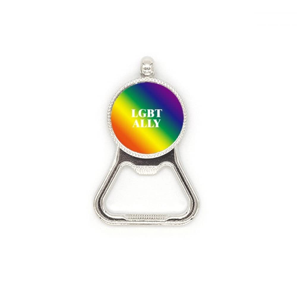 Décapsuleur bière LGBT original en dégradé rainbow, le cadeau parfait pour un ami ally