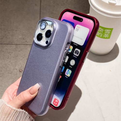 Étui en cuir de luxe et silicone liquide pour iPhone 15 Pro haut de gamme - 5