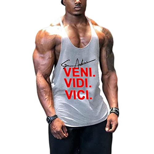 WAZZAP Herren Bodybuilding Tank Top Gym Sport Fitness Stringer Sleeveless Muskelshirt Cover